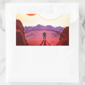 Kepler Space Travel Destination Planet Adventure Rechteckiger Aufkleber (Tasche)