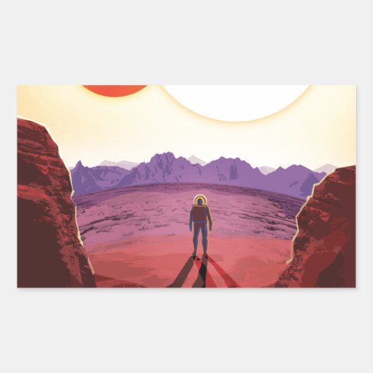 Kepler Space Travel Destination Planet Adventure Rechteckiger Aufkleber (Vorderseite)