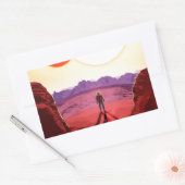 Kepler Space Travel Destination Planet Adventure Rechteckiger Aufkleber (Umschlag)