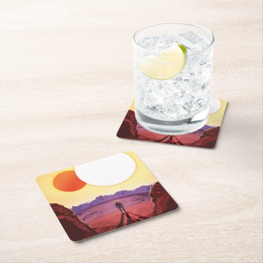 Kepler Space Travel Destination Planet Adventure Rechteckiger Pappuntersetzer (Vor Ort)