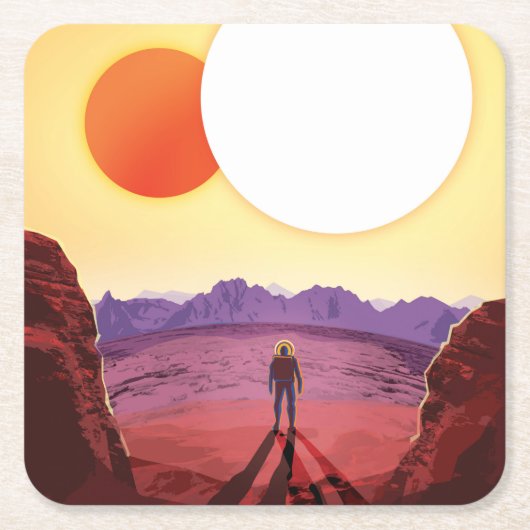 Kepler Space Travel Destination Planet Adventure Rechteckiger Pappuntersetzer (Vorderseite)