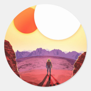 Kepler Space Travel Destination Planet Adventure Runder Aufkleber