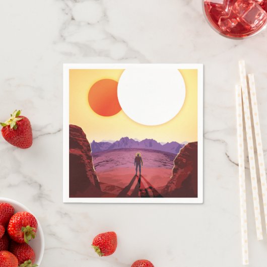 Kepler Space Travel Destination Planet Adventure Serviette (Beispiel)