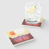 Kepler Space Travel Destination Planet Adventure Steinuntersetzer (Seitenansicht)