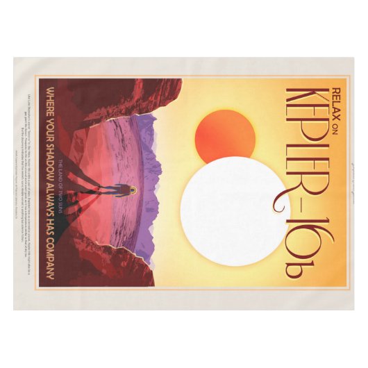 Kepler Space Travel Destination Planet Adventure Tischdecke (Vorderseite (Horizontal))