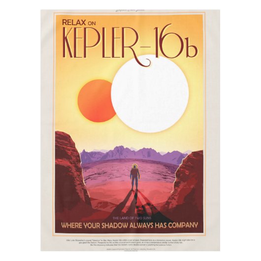 Kepler Space Travel Destination Planet Adventure Tischdecke (Vorderseite)