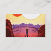 Kepler Space Travel Destination Planet Adventure Visitenkarte (Rückseite)