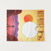 Kepler Space Travel Destination Planet Adventure Wandteppich (Vorderseite (Horizontal))