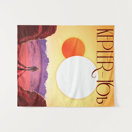 Kepler Space Travel Destination Planet Adventure Wandteppich (Vorderseite (Horizontal))