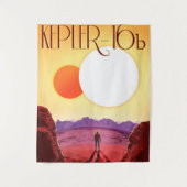 Kepler Space Travel Destination Planet Adventure Wandteppich (Vorderseite)