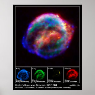 Kepler's Supernova Remnant - SN 1604 Poster