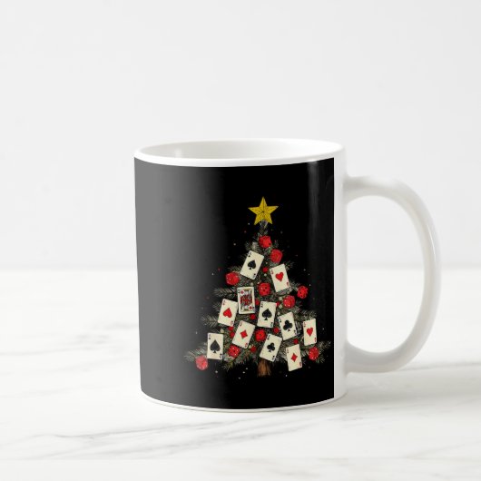 Ker Cards Christmas Tree Gambling Funny Xmas Men Kaffeetasse (Rechts)