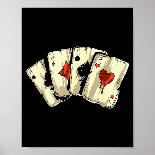 Ker Player Texas Holdem - Card Game Ker  Poster (Vorne)
