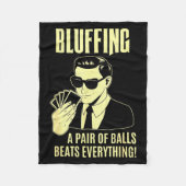 Ker Player Texas Hold'em Night - Bluffing Funny Ke Fleecedecke (Vorderseite)