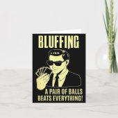 Ker Player Texas Hold'em Night - Bluffing Funny Ke Karte (Vorderseite)