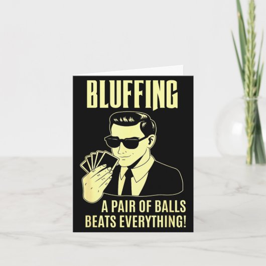 Ker Player Texas Hold'em Night - Bluffing Funny Ke Karte (Vorderseite)