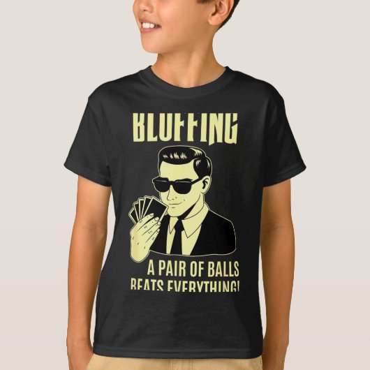 Ker Player Texas Hold'em Night - Bluffing Funny Ke T-Shirt (Vorderseite)