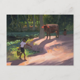 Kerala Backwater India 1996 Postkarte