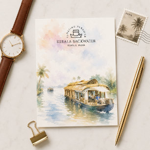 Kerala-Backwater-Szenerie Reisen an die Küste Feiertagspostkarte