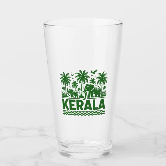 KERALA ELEPHANT NATURE DESIGN GLAS (Vorderseite)