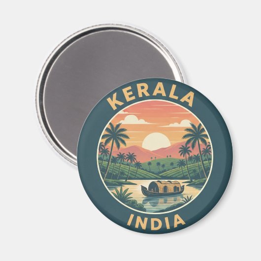 Kerala India Magnet (Vorderseite/Rückseite)