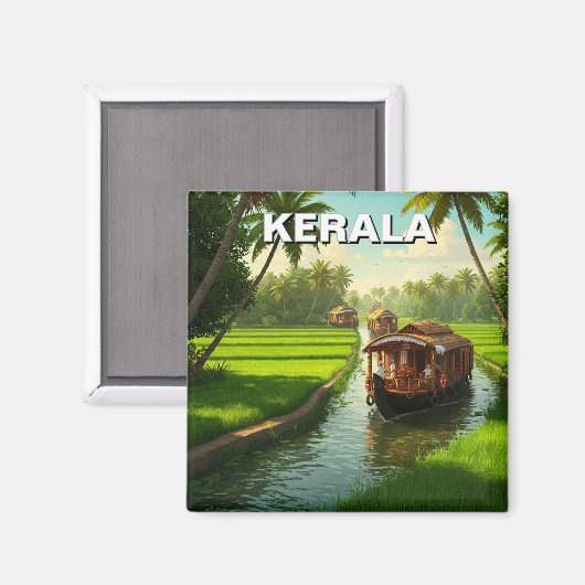 Kerala India Magnet (Vorderseite/Rückseite)