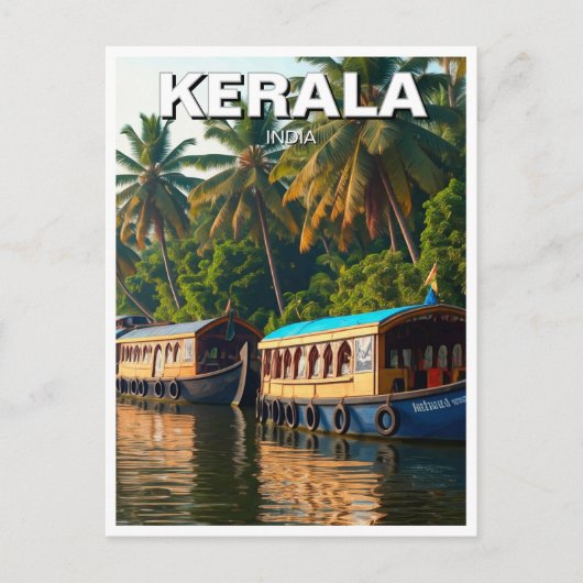 Kerala India Postkarte (Vorderseite)