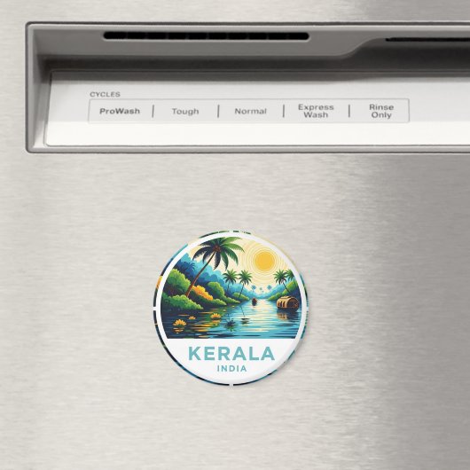 Kerala India Sunset Magnet (In Situ (Geschirrspüler))