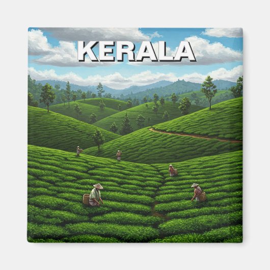 Kerala India Tea Plantation Magnet (Vorne)