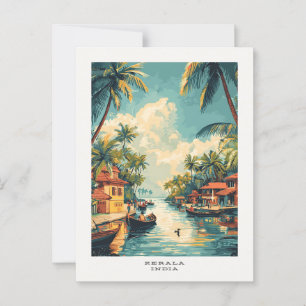 Kerala India Travel Postcard Postkarte