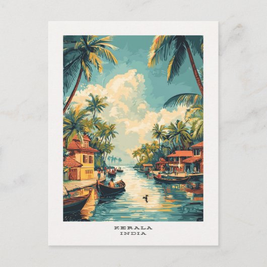 Kerala India Travel Postcard Postkarte (Vorderseite)