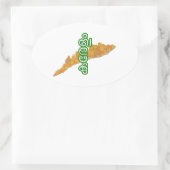 Kerala Ovaler Aufkleber (Tasche)