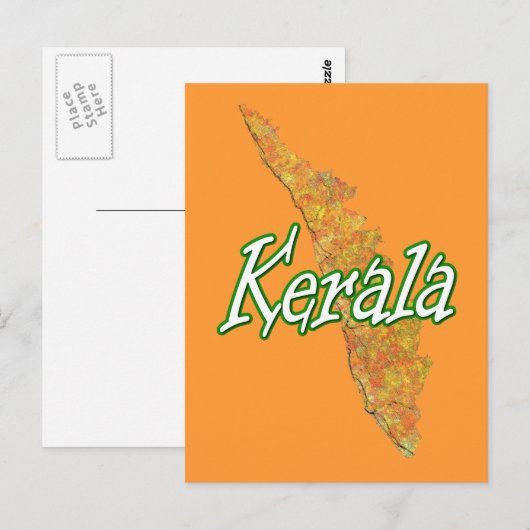 Kerala Postkarte (Vorne/Hinten)