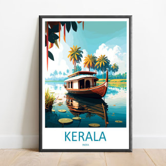 Kerala Travel Print Wall Art Kerala Wall Hanging H Poster