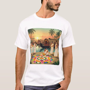 Keralam Nostalgie   Vintage Onam Erinnerungen T-Shirt