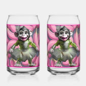 Keramik-Affen-Soda-Glas Dosenglas (Rückseite)
