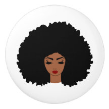 Keramik Afro Door Knob