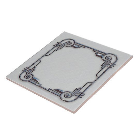 Keramik Art Deco Rahmen Tile. Fliese (Seite)