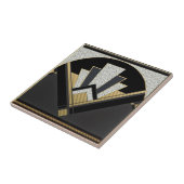 Keramik Art Deco Style (Silver/grau) Fliese (Seite)