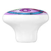 Keramik aus festgehaltenem Glas Keramikknauf (Seitenansicht)