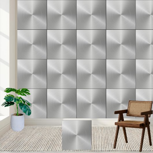 Keramik aus gebürstetem Edelstahl Fliese