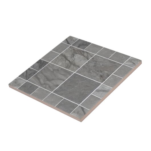 Keramik aus grauem Marmor, groß und klein Fliese (Seite)
