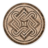 Keramik aus mit Monogramm Marmor Keramikknauf (Vorderseite)