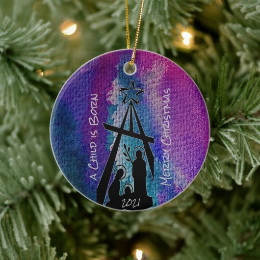 Keramik aus verklebtem Glas Ornament (Baum)