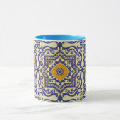 Keramik Azulejo Art-blaue orange Tasse (Zentrum)
