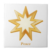 Keramik Baha'i Symbol Fliese (Vorderseite)
