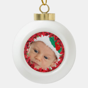 Keramik Ball Child/Baby Foto Gerahmt Ornament