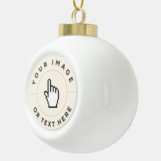 Keramik Ball Ornament - Benutzerdefiniert (Bild/Te (Rechts)