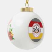 * Keramik Ball Ornament mit PMC Flag Logo (Links)