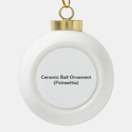 Keramik Ball Ornament (Poinsettia)